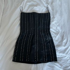 Retrofete Vesta Embellished Leather Dress